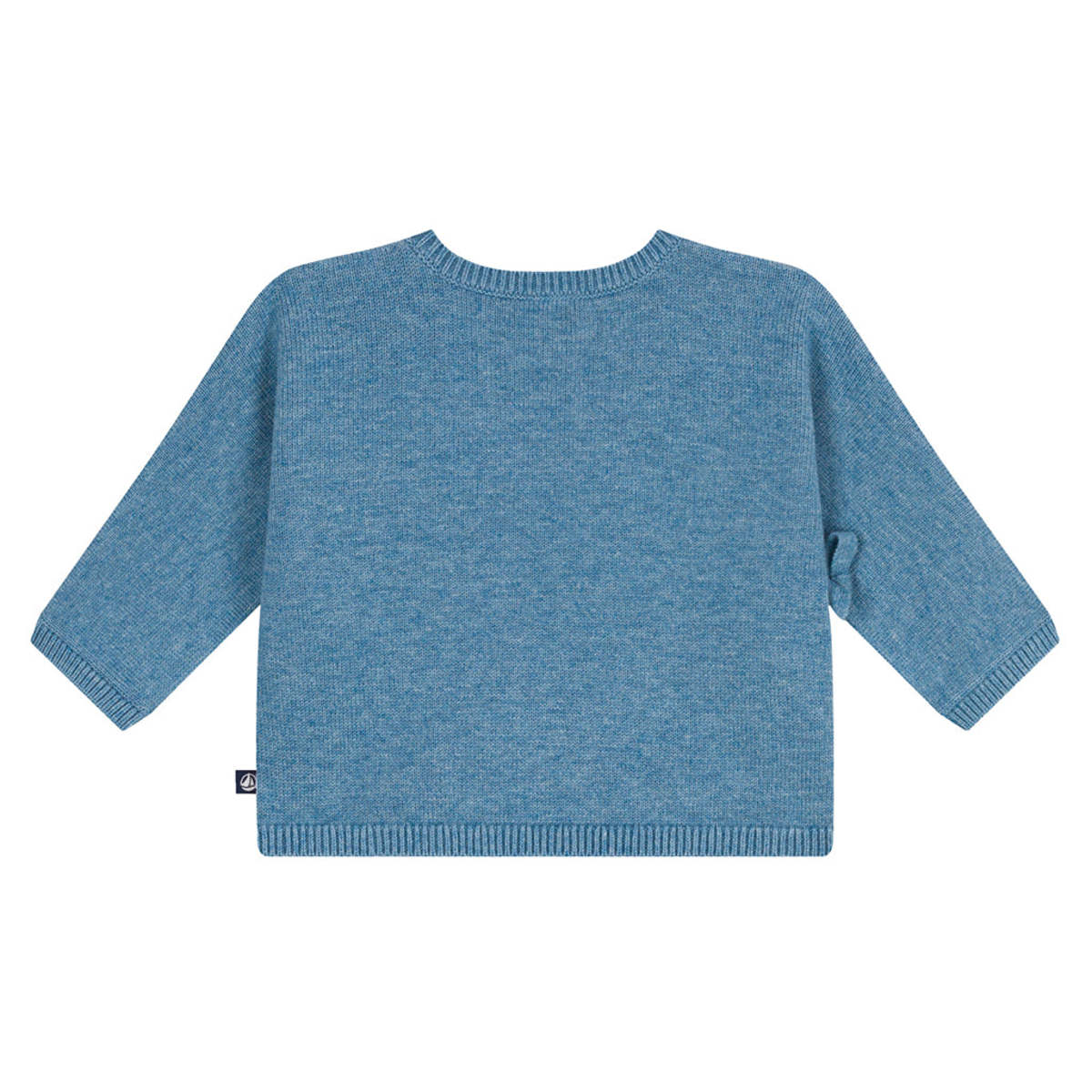 KIDS Petit Bateau Baby Wrap Cardigan - Adriatic Blue - Image 3 of 6