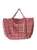 Happy French Gang Weekend Tote Bag - Madder Losange - Thumbnail 1