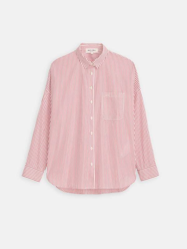 Alex Mill Jo Shirt Top - White/Red Stripe Alex Mill Jo Shirt Top - White/Red Stripe