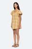Sea NY Copeland Mini Dress - Yellow Plaid - Thumbnail 2