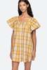 Sea NY Copeland Mini Dress - Yellow Plaid - Thumbnail 7