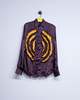 Edward Cuming Aubergine Orange Viscose Twill Vortex Lung Shirt - Thumbnail 1