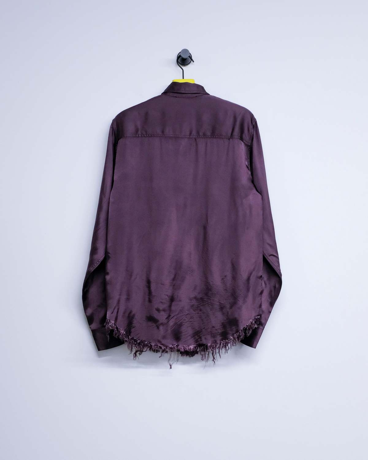 Edward Cuming Aubergine Orange Viscose Twill Vortex Lung Shirt - Image 2 of 2