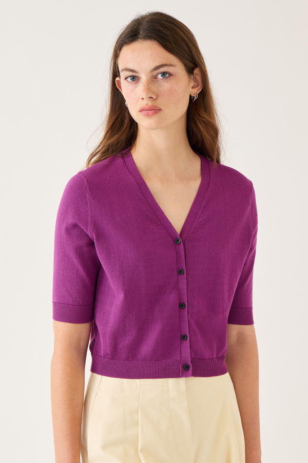 demylee Tate Fine Cotton Stretch Cardigan