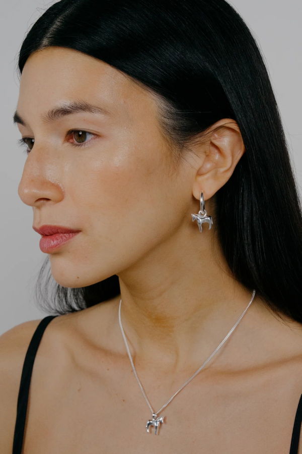 Kara Yoo Lunar Horse Hoops Earrings