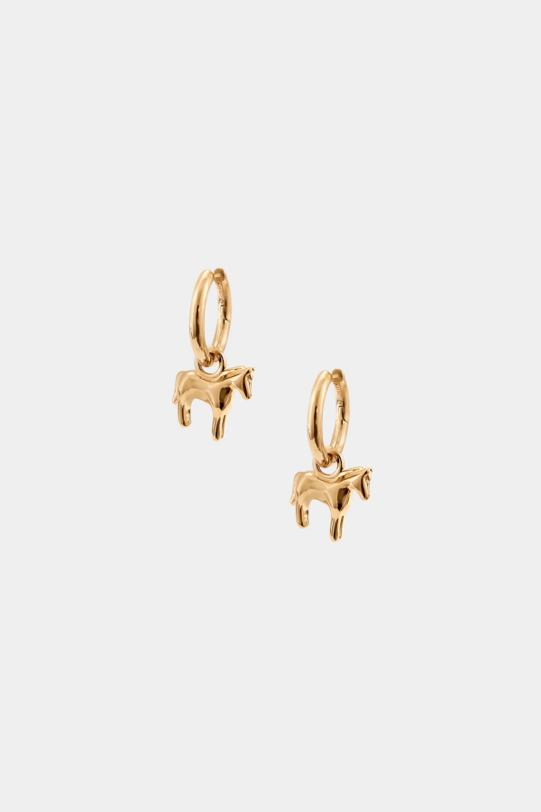 Kara Yoo Lunar Horse Hoops Earrings