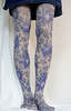Tabbisocks Blue Roses Tights - Thumbnail 1
