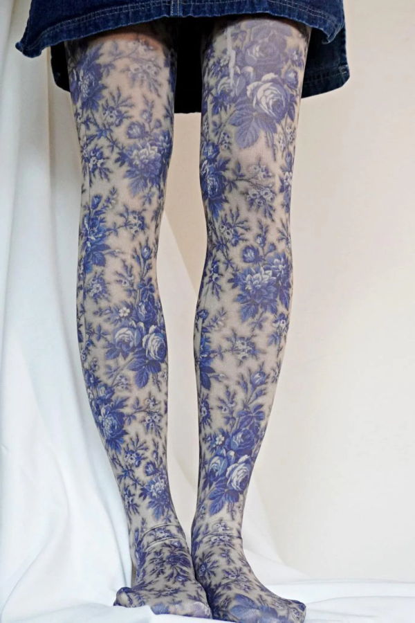 Tabbisocks Blue Roses Tights