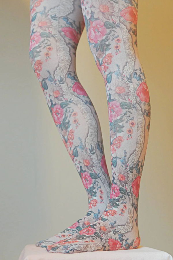 Tabbisocks Floral Quilt Tights