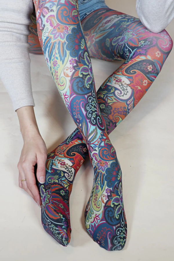 Tabbisocks Retro Floral Paisley Tights