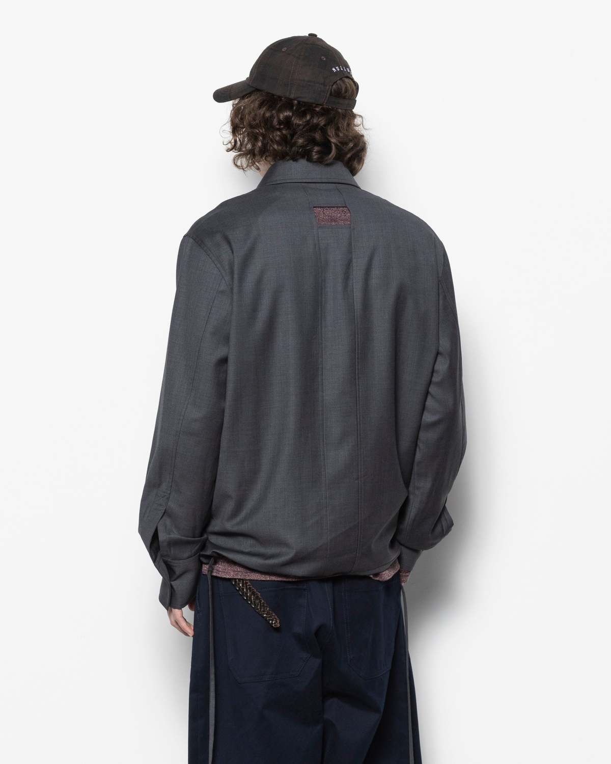 Nullus Crossed Over Shirt - Grey | Garmentory
