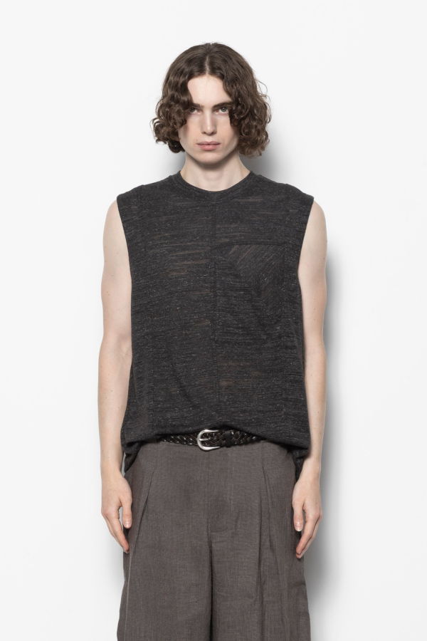 Nullus N Pocket Meshed Knotty Tank Top