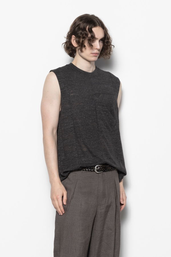 Nullus N Pocket Meshed Knotty Tank Top