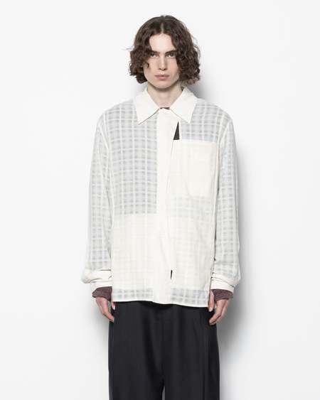 Nullus Crossed Over Shirt - Grey | Garmentory