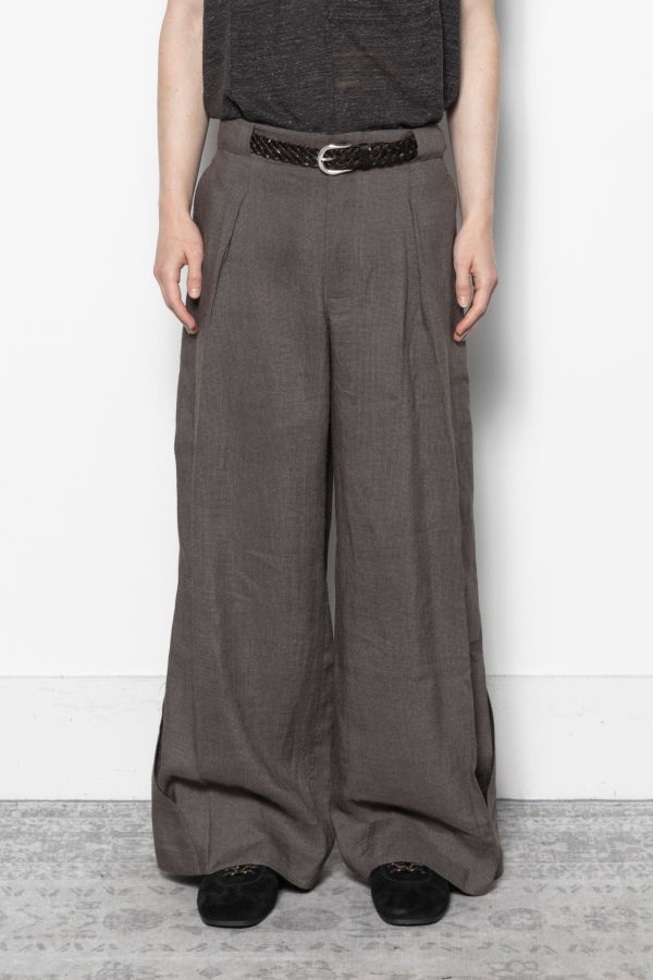 Nullus Silk & Linen Interweaved Trousers