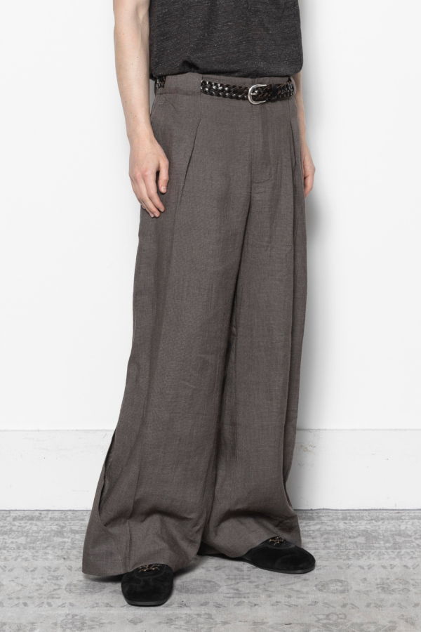 Nullus Silk & Linen Interweaved Trousers