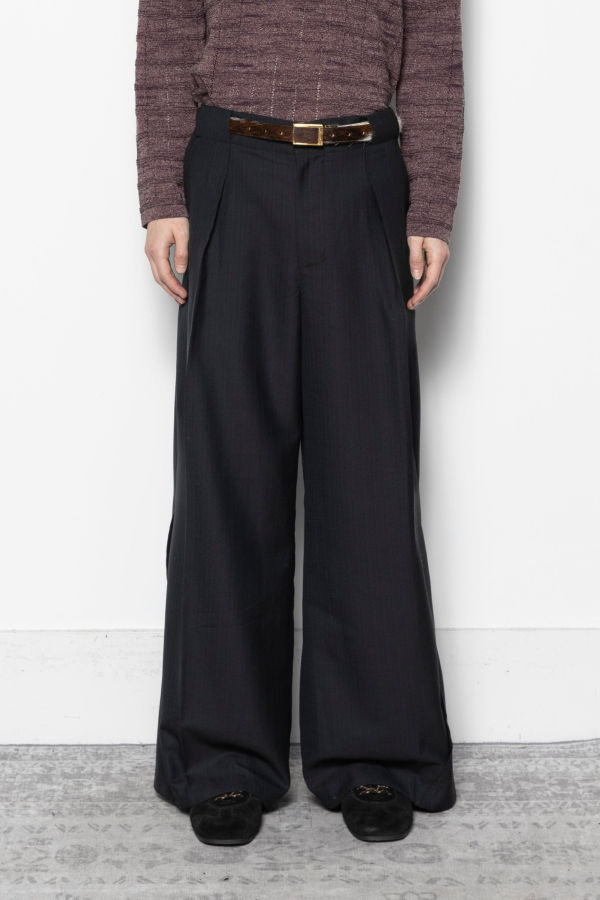 Nullus Woolen Interweaved Trousers
