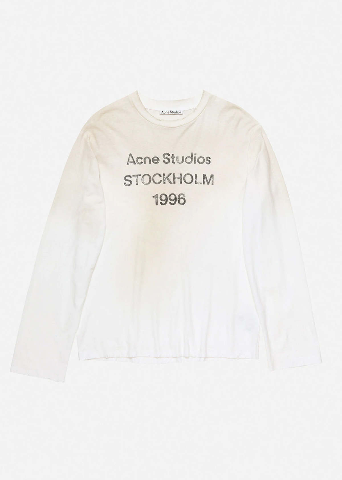 Acne Studios 1996 Long Sleeve Tee - Dusty White - Image 1 of 2