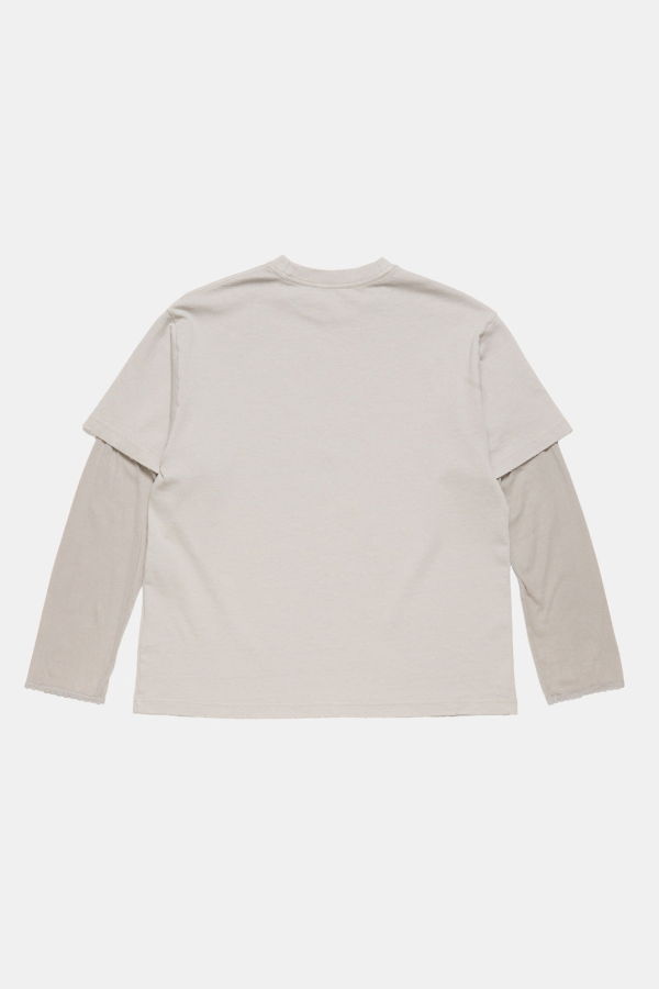 Acne Studios Layered Graphic T-Shirt - Light Grey