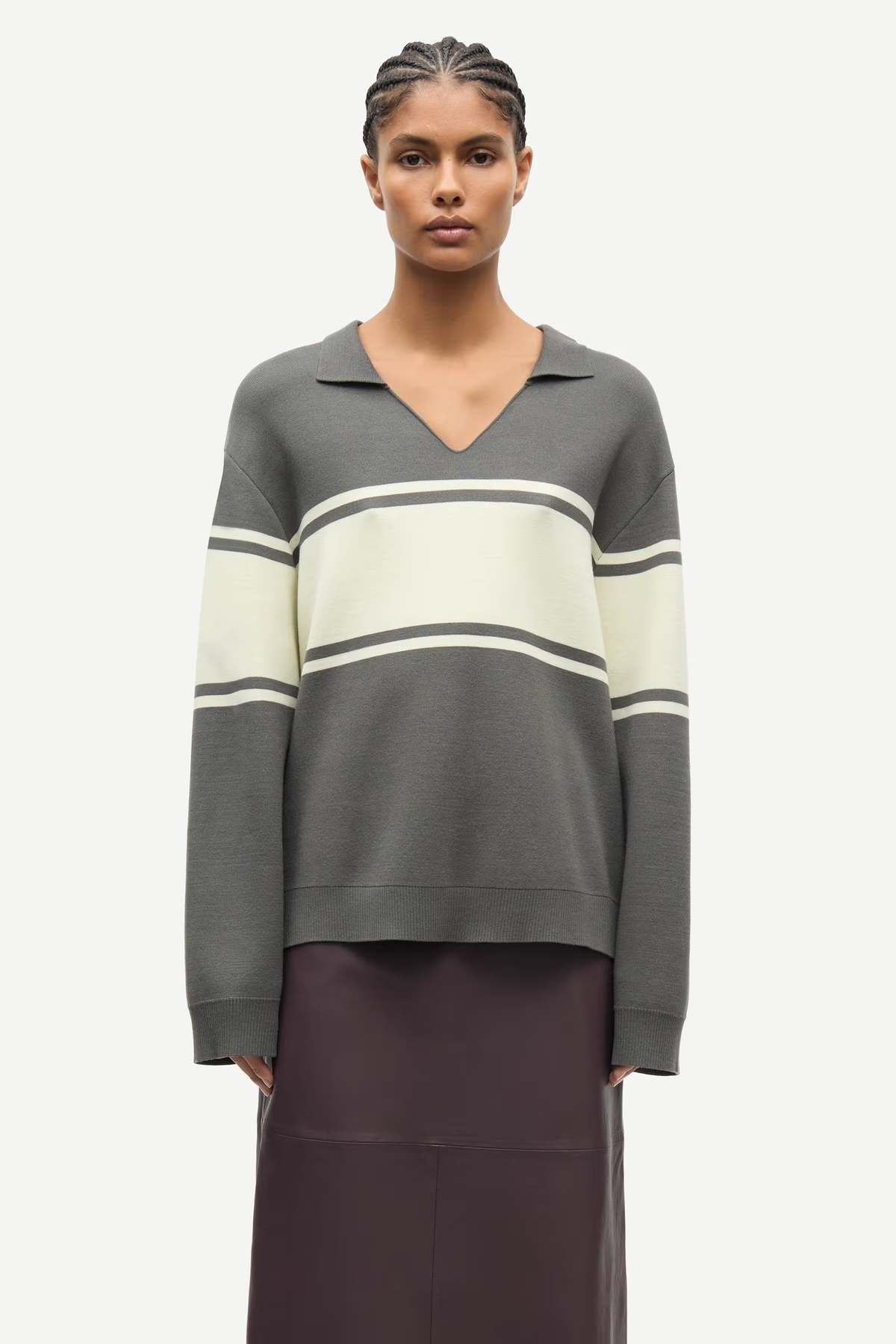 Samsøe Samsøe Saanne Polo Sweater - Image 1 of 7