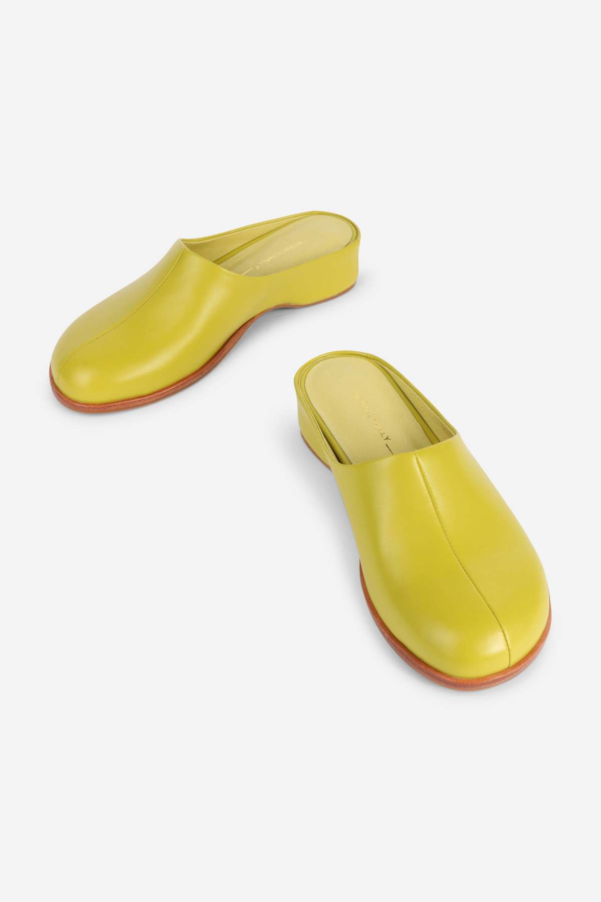 "INTENTIONALLY __________." SHIFT LEATHER BUBBLE CLOG - Black/WASABI - Image 7 of 12