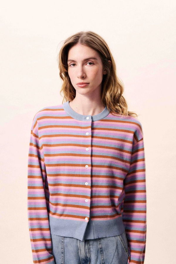 FRNCH Adria Stripe Cardigan