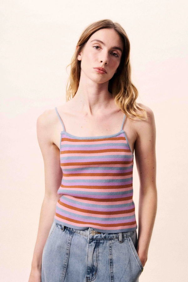 FRNCH Corallia Stripe Cami Top