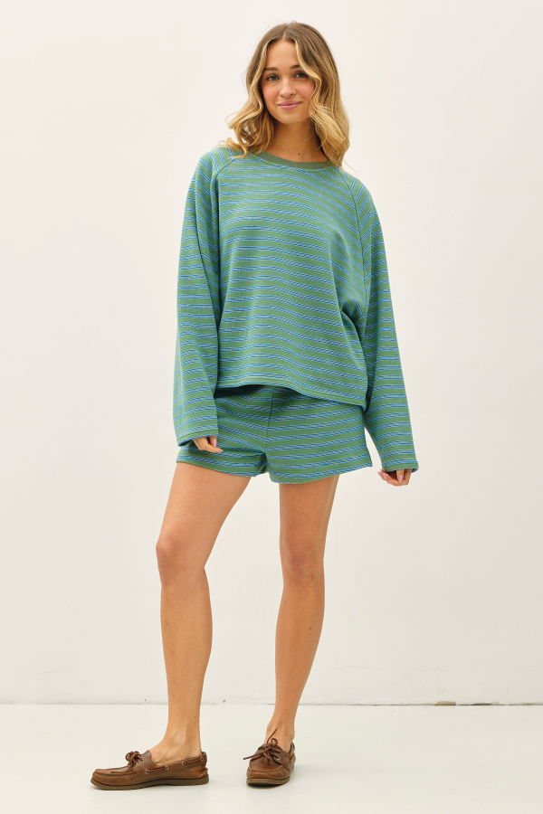 Azalea Elise Striped Lounge Set