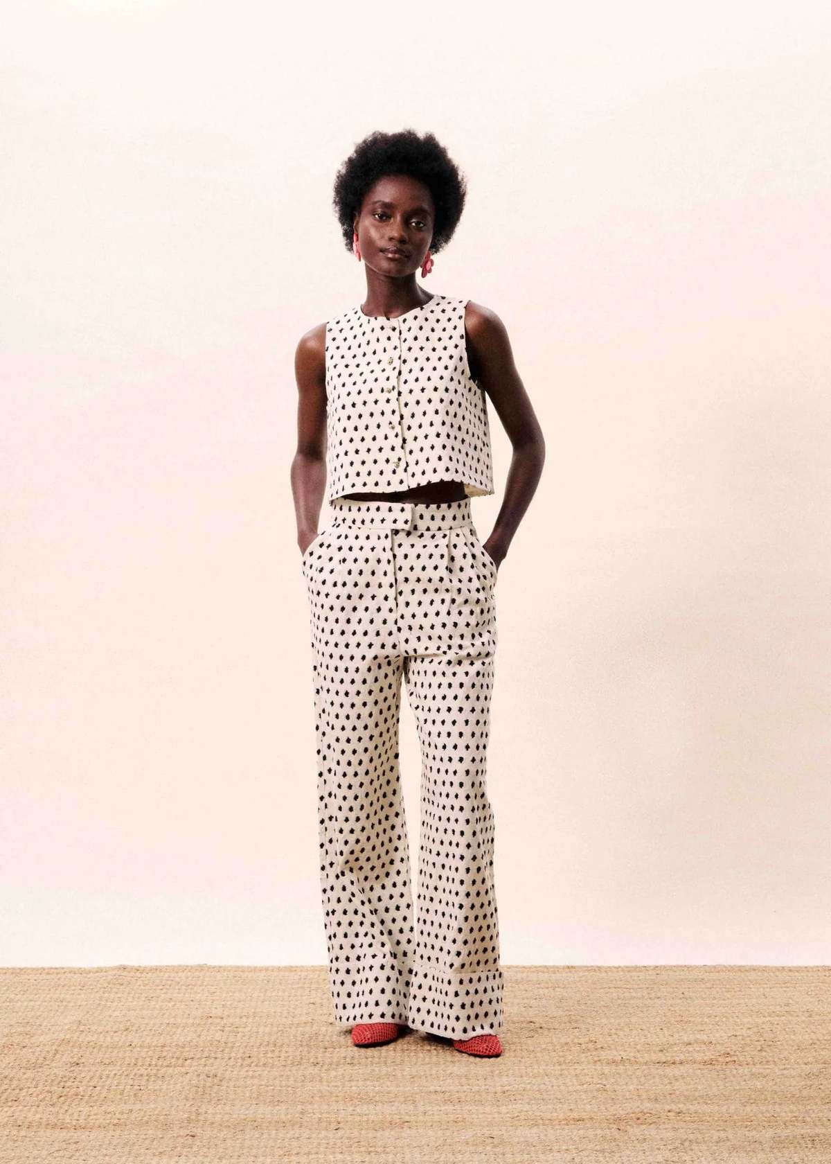 FRNCH Isolde Cream Pants - Image 1 of 3