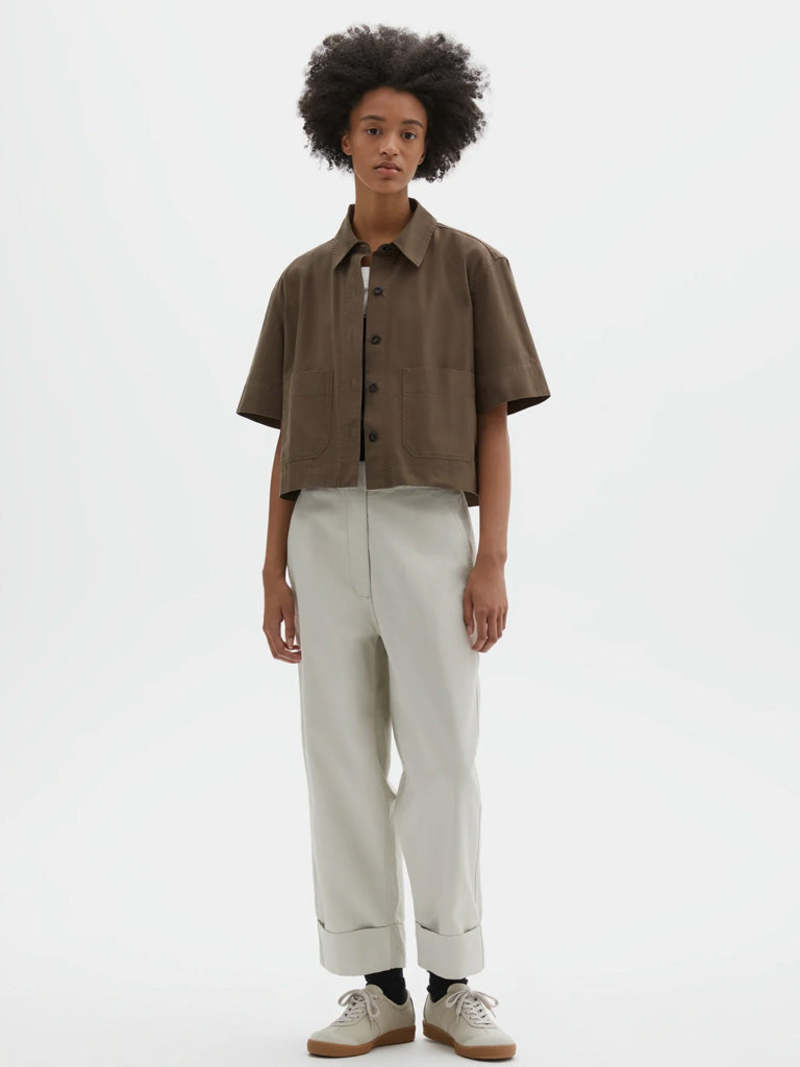 MHL by Margaret Howell Cropped Uniform Shirt - Umber