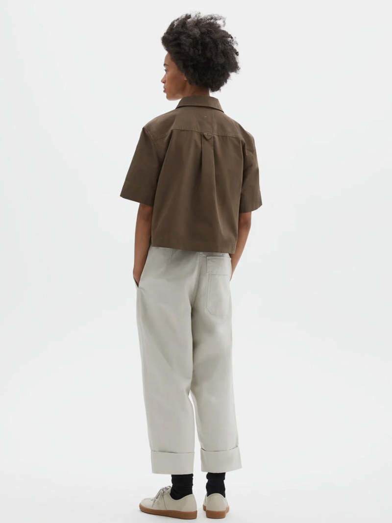 MHL by Margaret Howell Cropped Uniform Shirt - Umber