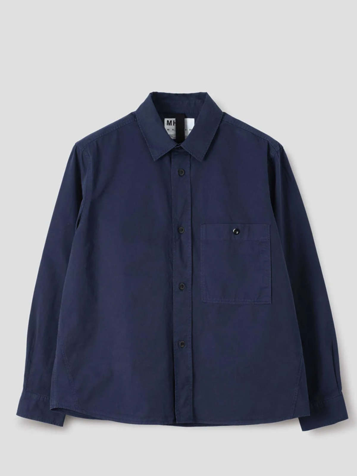 MHL by Margaret Howell Overall Shirt in Cotton Twill - Midnight - Image 2 of 6