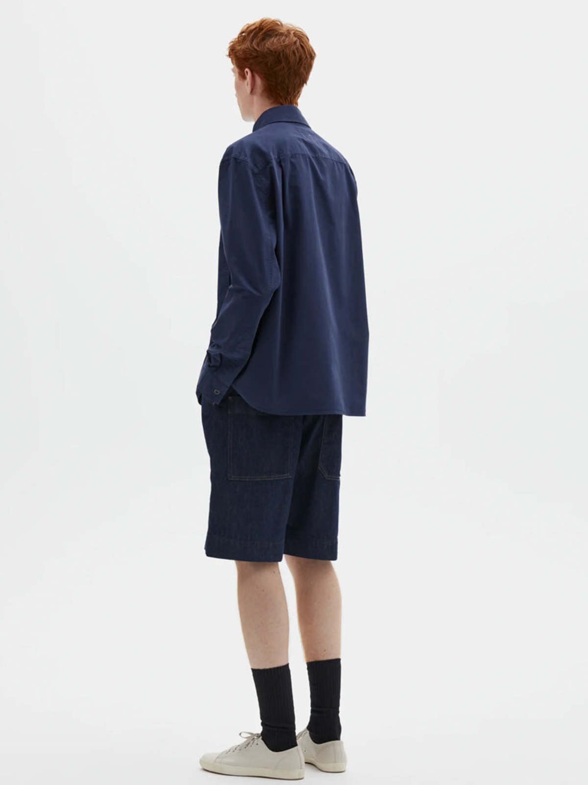 MHL by Margaret Howell Overall Shirt in Cotton Twill - Midnight - Image 4 of 6