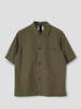 MHL by Margaret Howell PJ Shirt in Dry Cotton Moss - Thumbnail 2