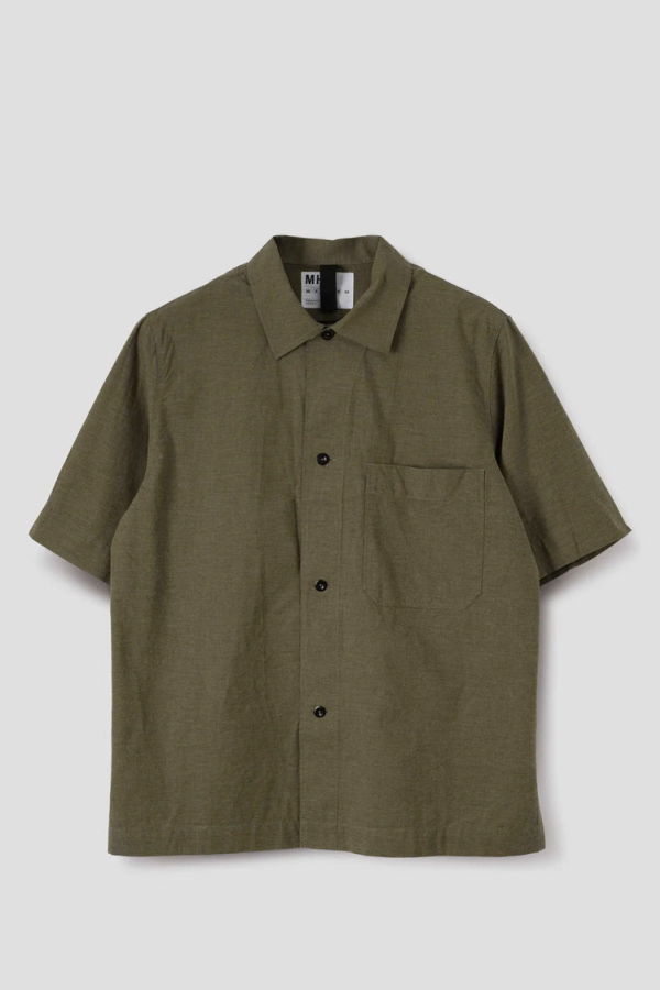 MHL by Margaret Howell PJ Shirt in Dry Cotton Moss