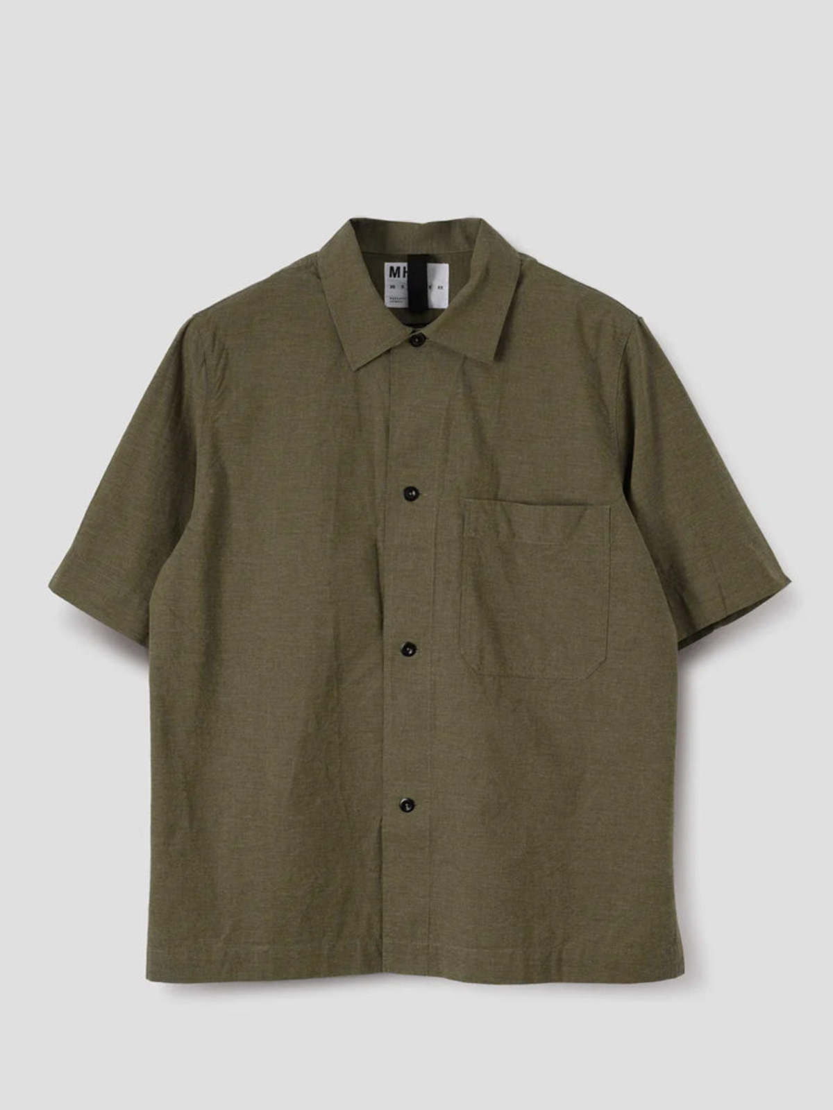 MHL by Margaret Howell PJ Shirt in Dry Cotton Moss - Image 2 of 6