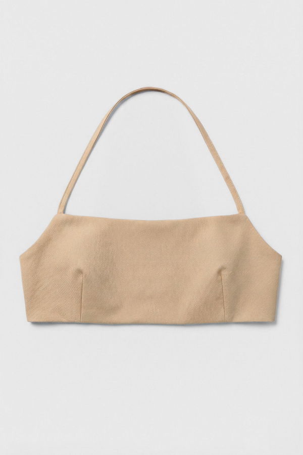 Colmillo de Morsa Minimal Bra-Style Top - Beige