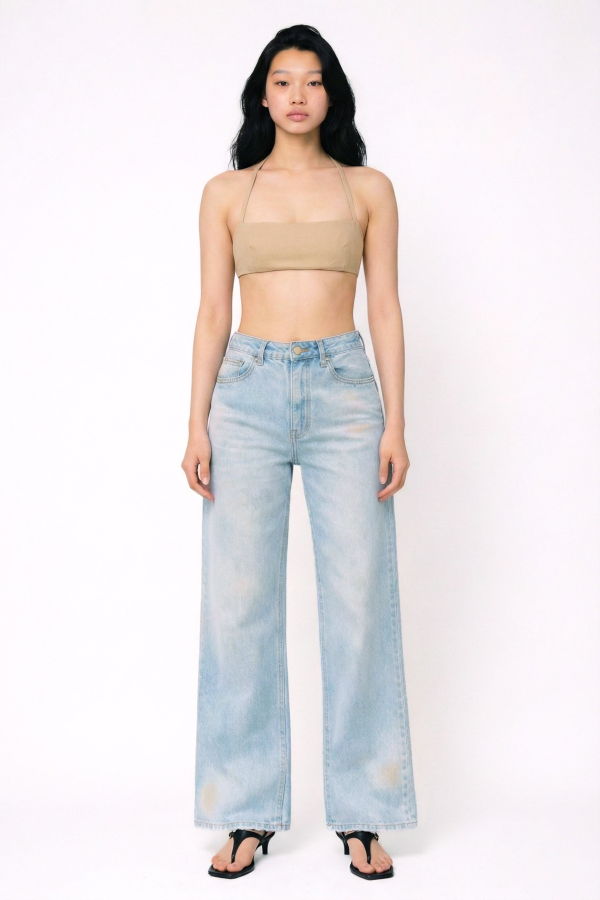 Colmillo de Morsa Minimal Bra-Style Top - Beige