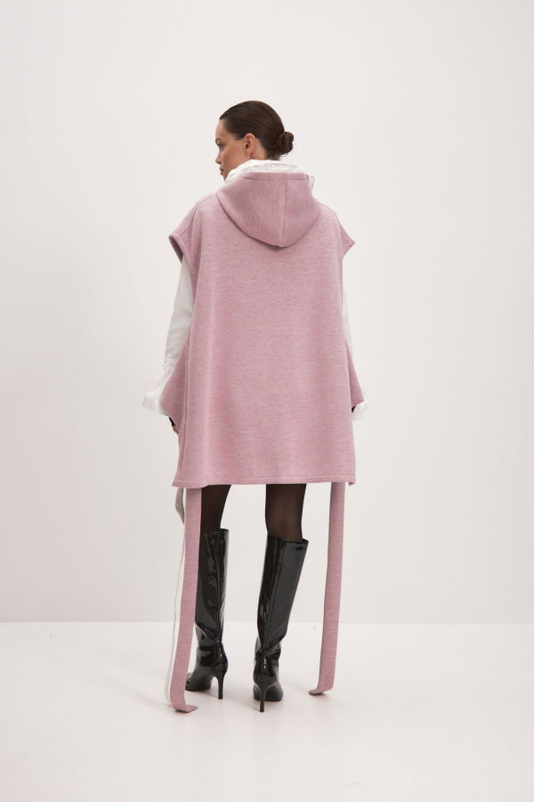 MONOSUIT Warm Hooded Vest - Rose/Black