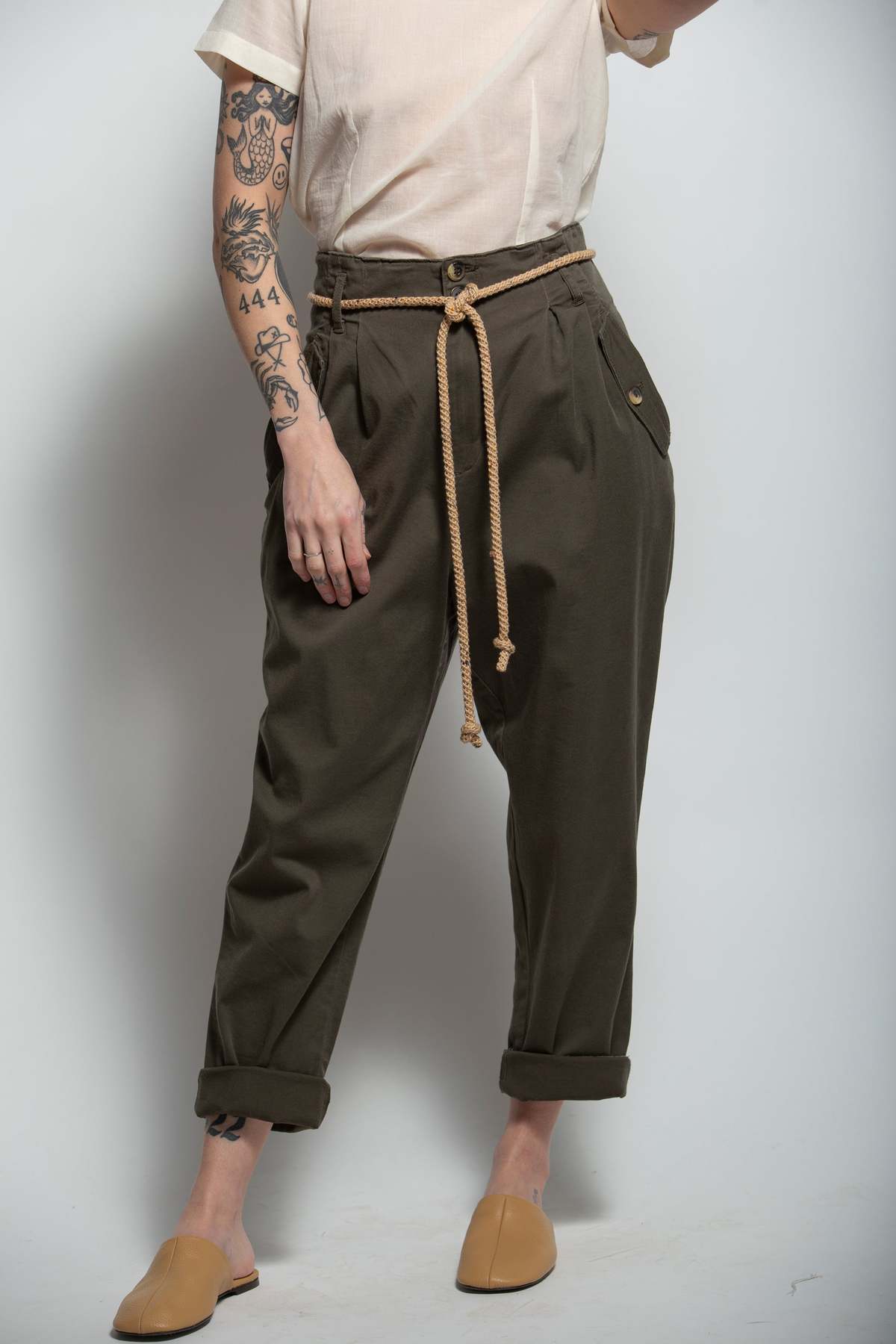 Vintage Trousers - Green - Image 6 of 11