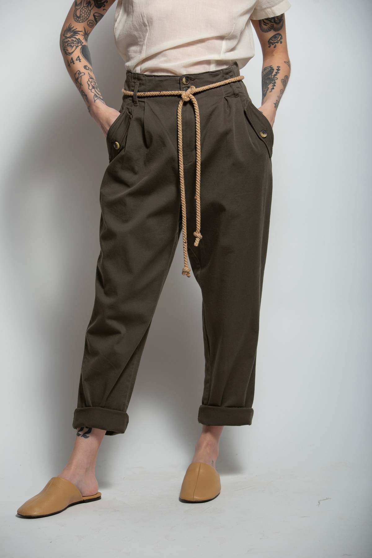Vintage Trousers - Green - Image 7 of 11