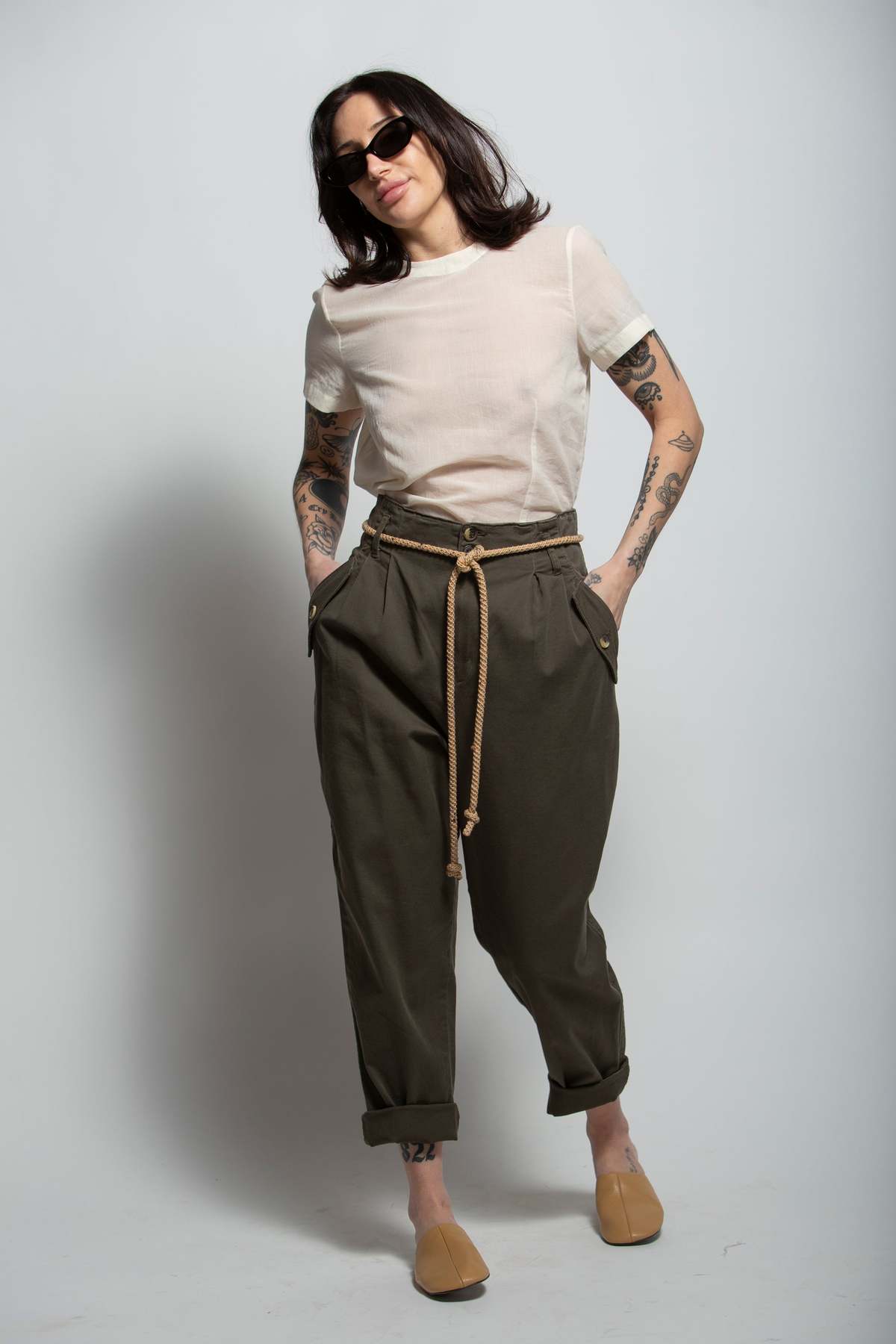 Vintage Trousers - Green - Image 9 of 11