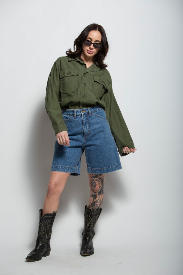 Vintage OG 107 Military Button Up Top