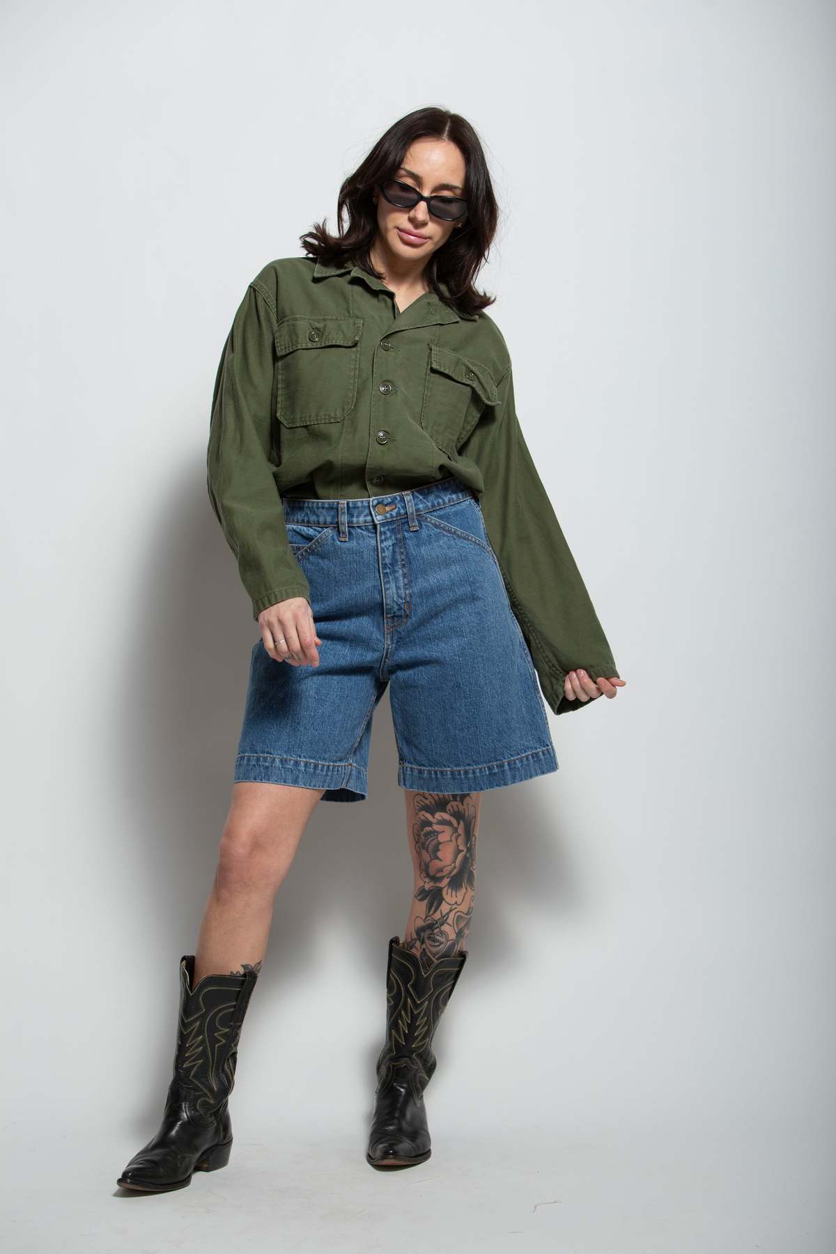 Vintage OG 107 Military Button Up Top - Image 2 of 14