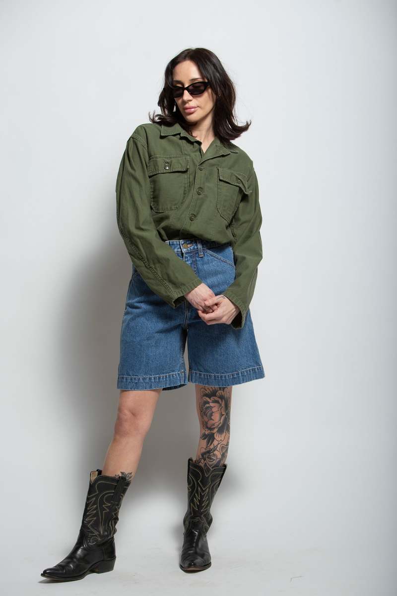 Vintage OG 107 Military Button Up Top
