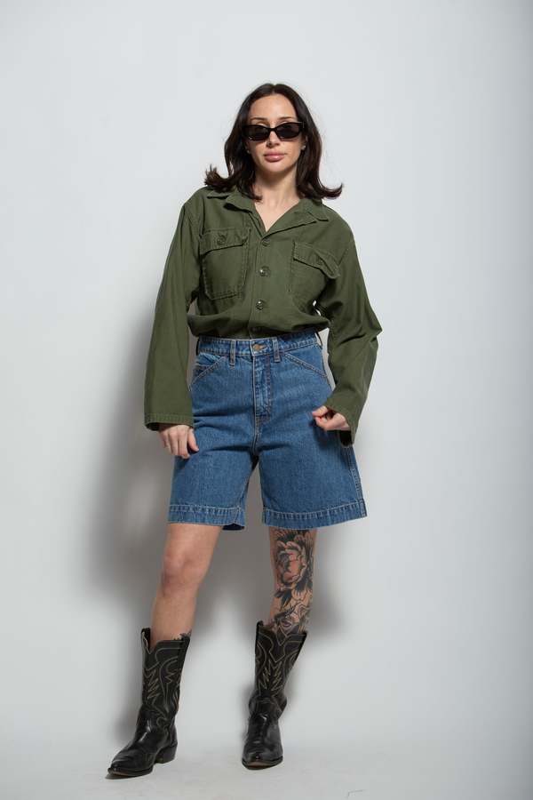 Vintage OG 107 Military Button Up Top