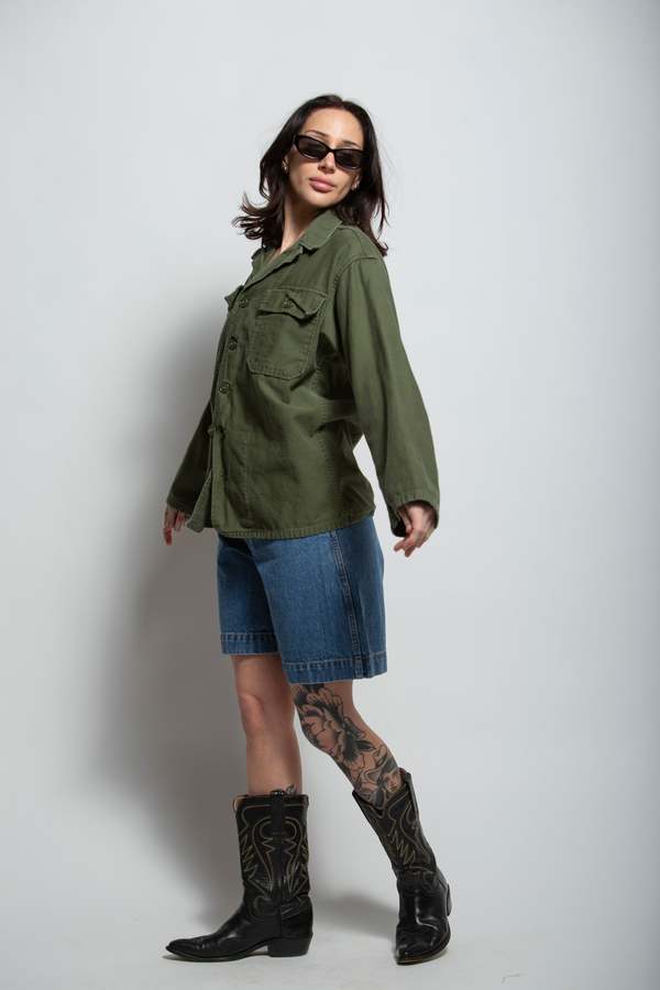 Vintage OG 107 Military Button Up Top
