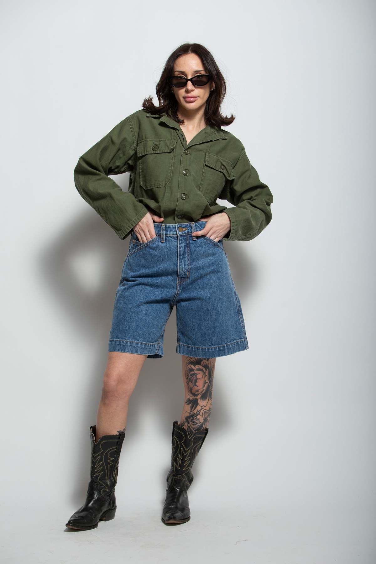 Vintage OG 107 Military Button Up Top - Image 8 of 14