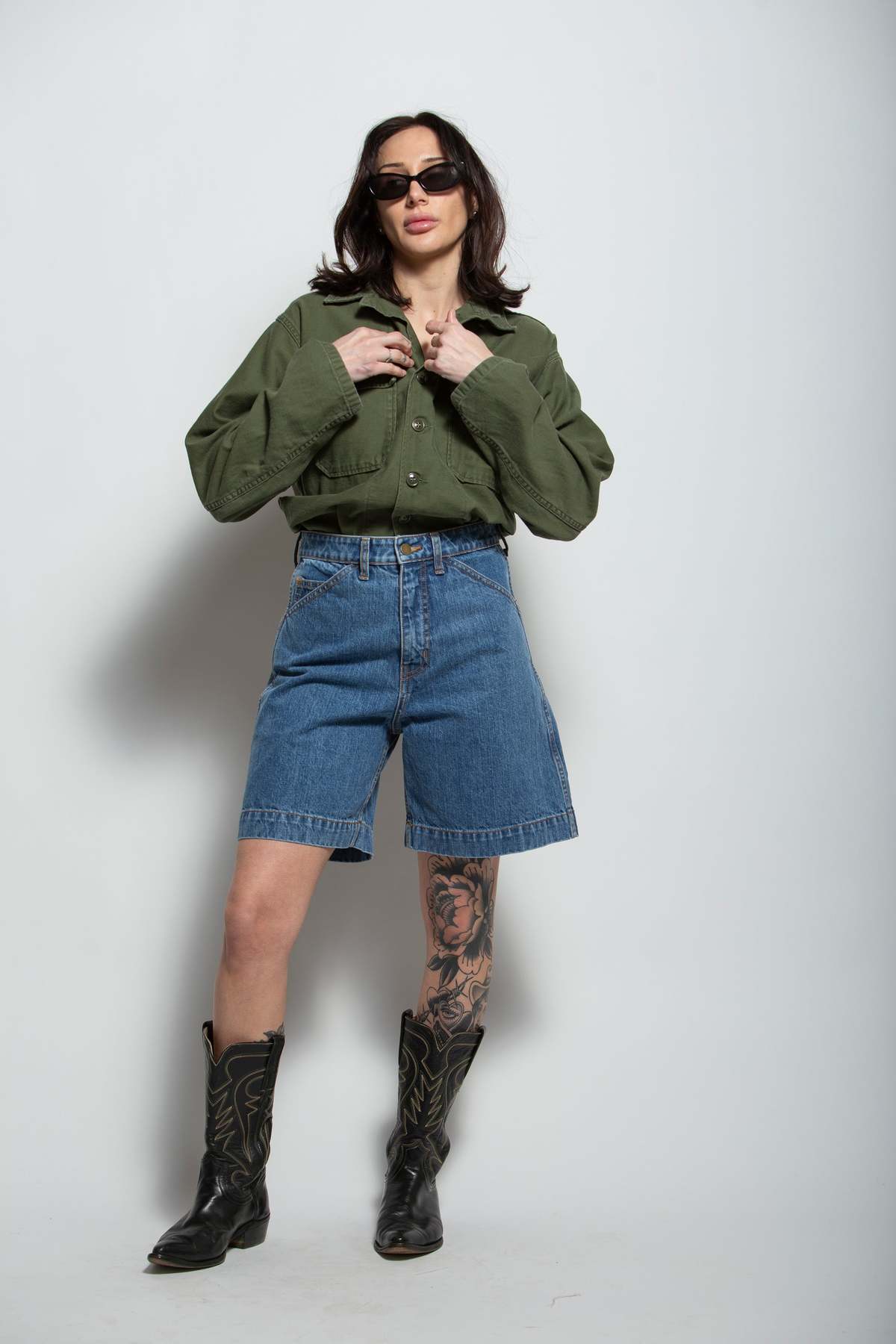 Vintage OG 107 Military Button Up Top - Image 9 of 14