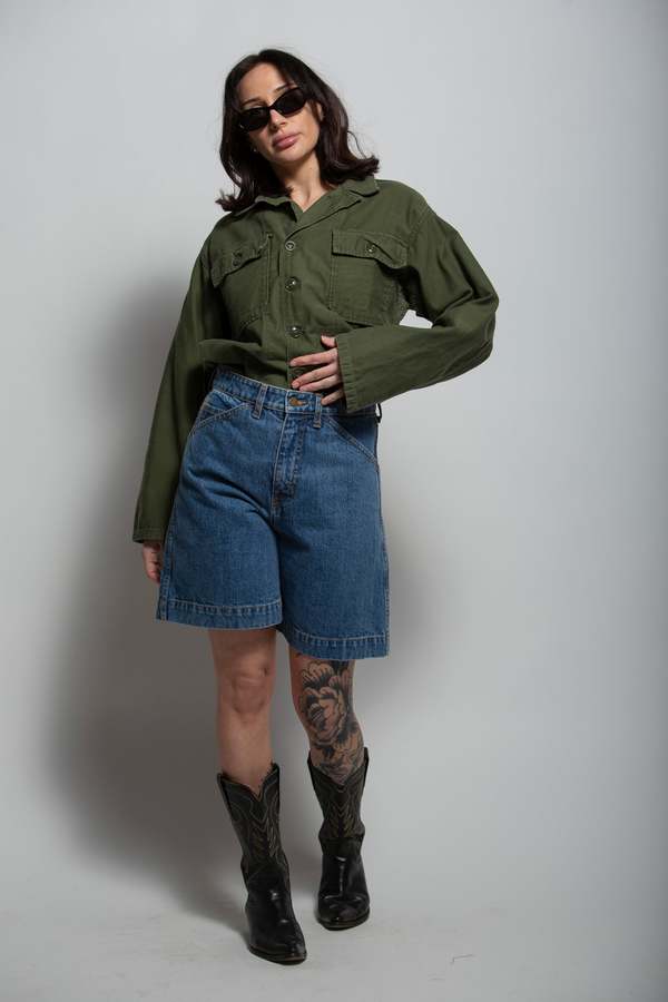 Vintage OG 107 Military Button Up Top